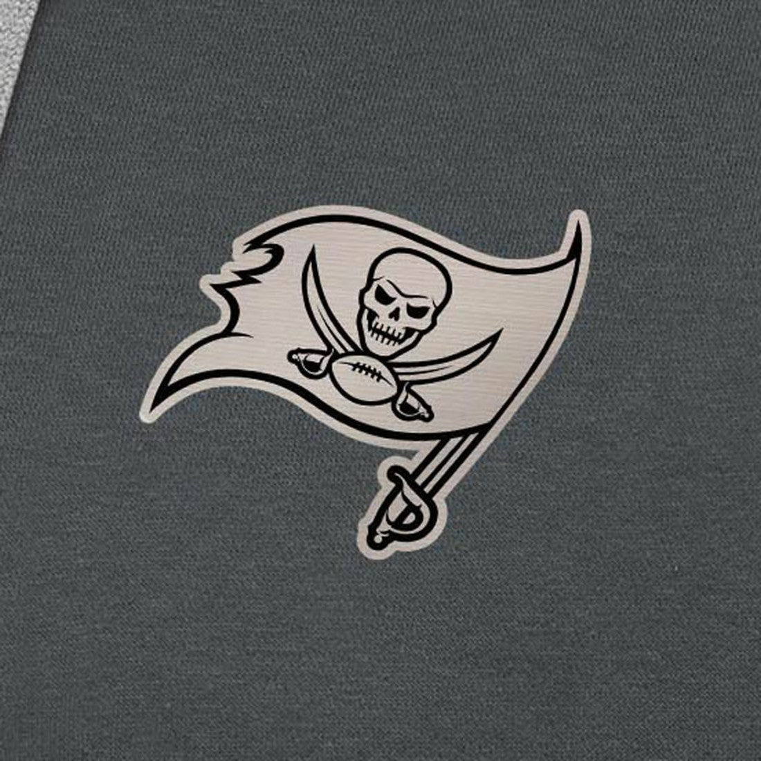 Antigua Brushed Carbon Victory Pullover Hoodie - Tampa Bay Buccaneers Hoodies