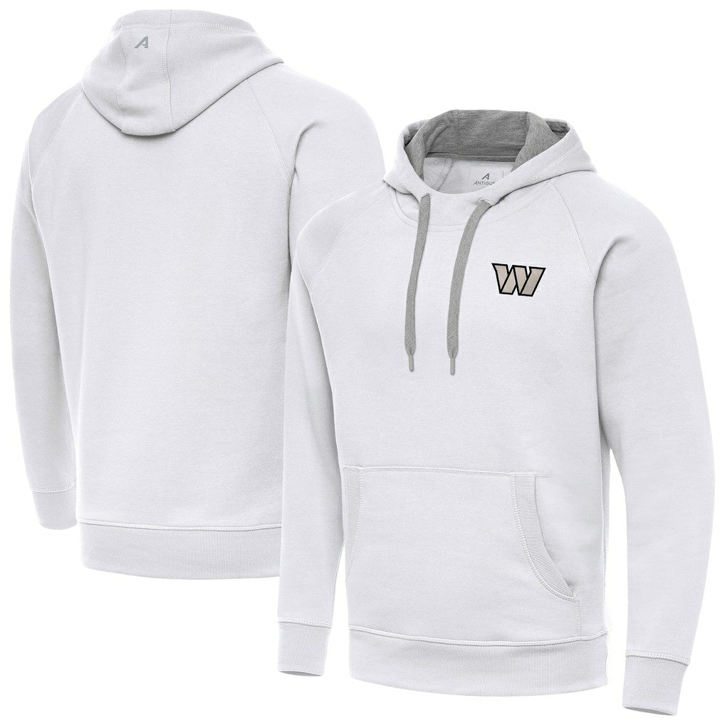 Antigua Brushed Carbon Victory Pullover Hoodie - Washington Commanders Hoodies