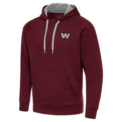 Antigua Brushed Carbon Victory Pullover Hoodie - Washington Commanders Hoodies