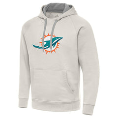 Antigua Victory Raglan Pullover Hoodie - Miami Dolphins Hoodies