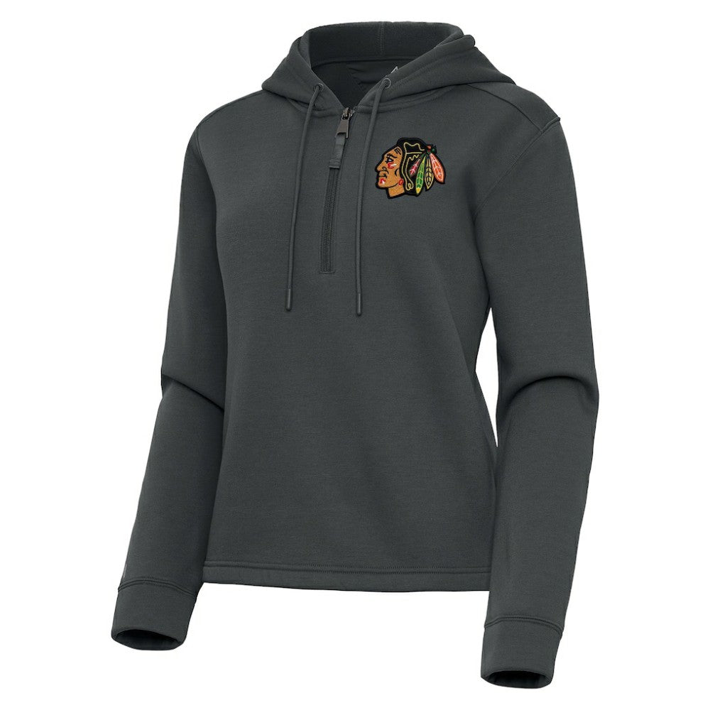 NHL Chicago Blackhawks Antigua Women's Contemporary Quarter-Zip Hoodie