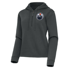 NHL Edmonton Oilers Antigua Women's Contemporary Quarter-Zip Hoodie