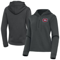 NHL Montreal Canadiens Antigua Women's Contemporary Quarter-Zip Hoodie