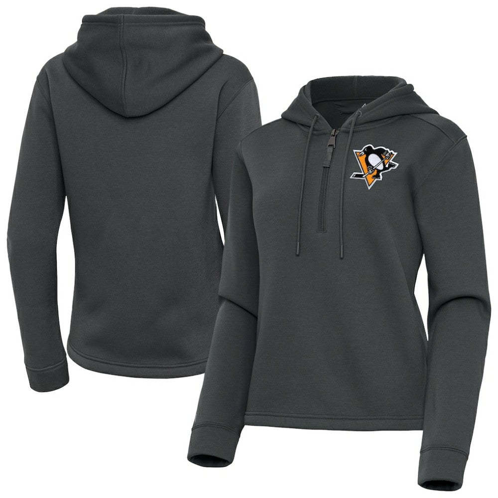 NHL Pittsburgh Penguins Antigua Women's Contemporary Quarter-Zip Hoodie