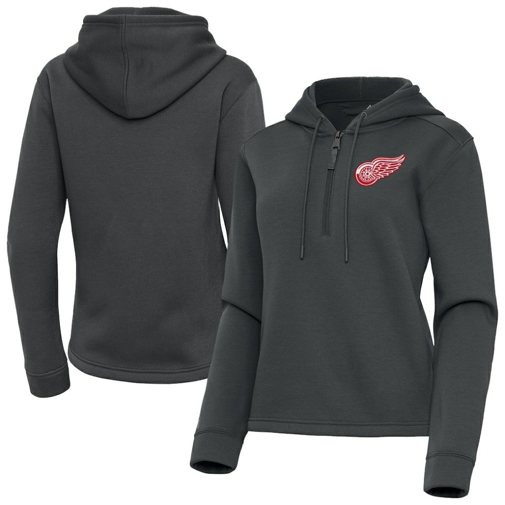 NHL Detroit Red Wings Antigua Women's Contemporary Quarter-Zip Hoodie