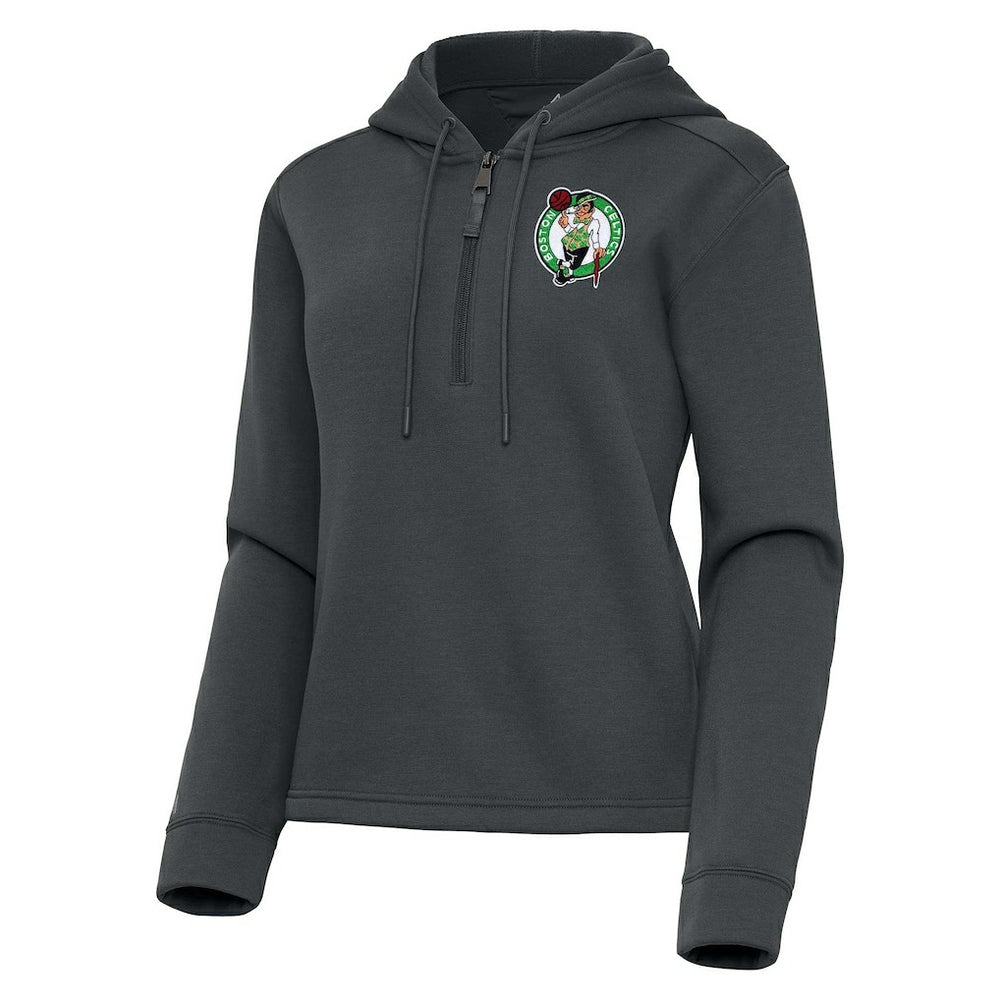 Boston Celtics Antigua Women's Contemporary Quarter-Zip Hoodie