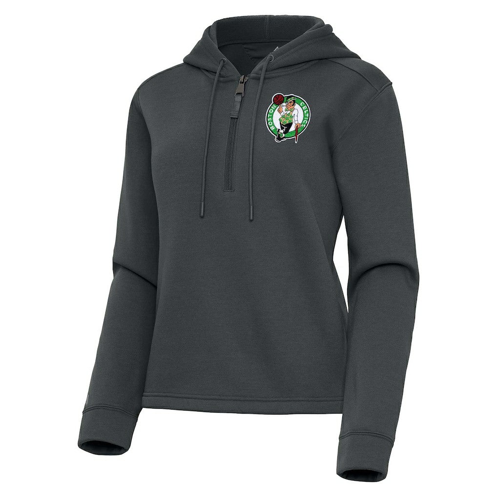 Boston Celtics Antigua Women's Contemporary Quarter-Zip Hoodie