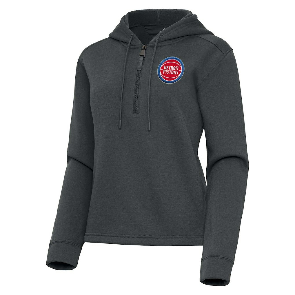 Detroit Pistons Antigua Women's Contemporary Quarter-Zip Hoodie sale