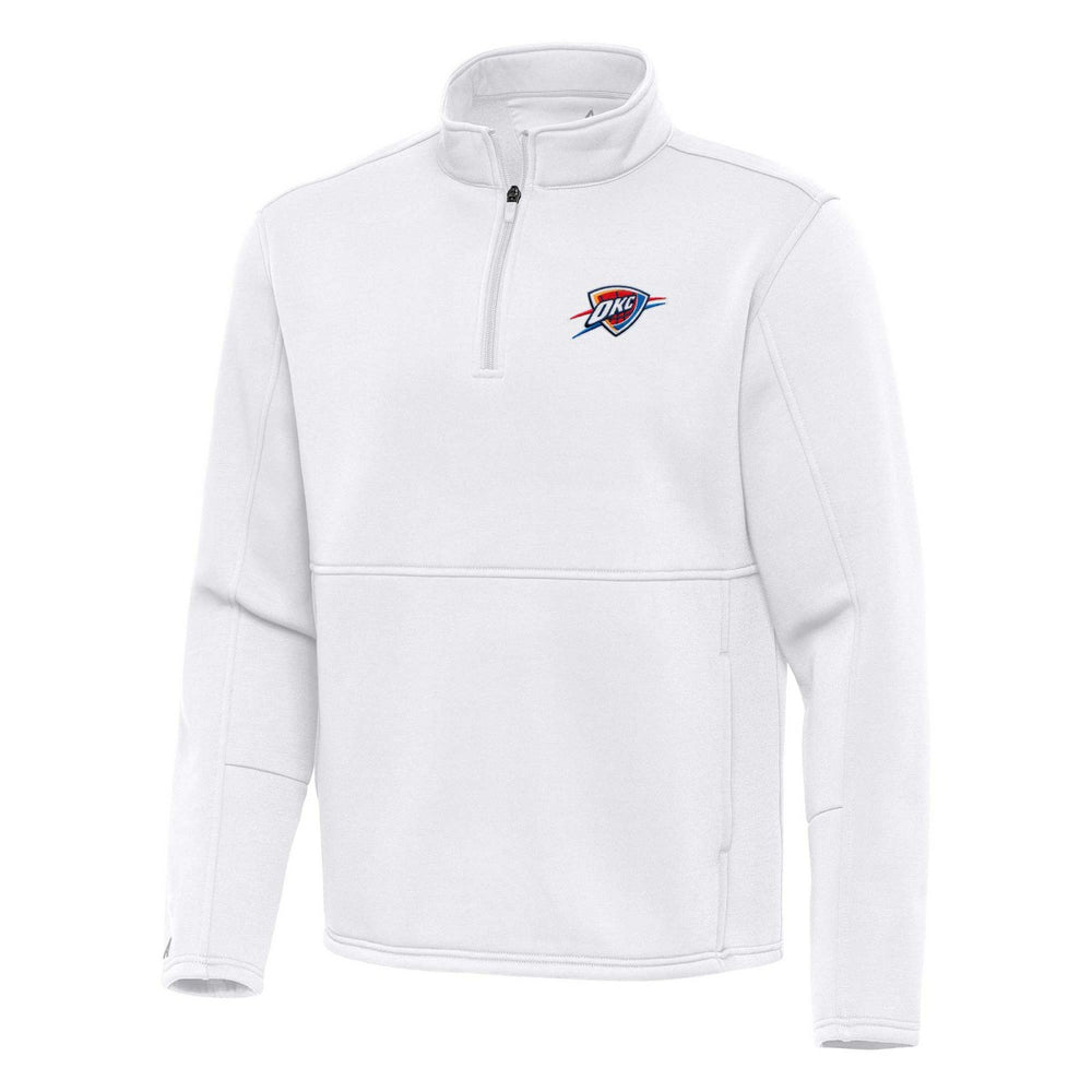 Oklahoma City Thunder Antigua Twist Quarter-Zip Pullover Top - White cheap