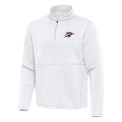 Oklahoma City Thunder Antigua Twist Quarter-Zip Pullover Top - White cheap