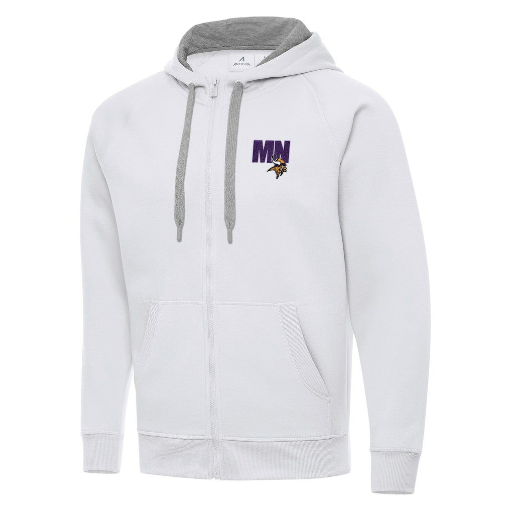 Men's  Antigua Victory Full-Zip Hoodie - Minnesota Vikings Hoodies