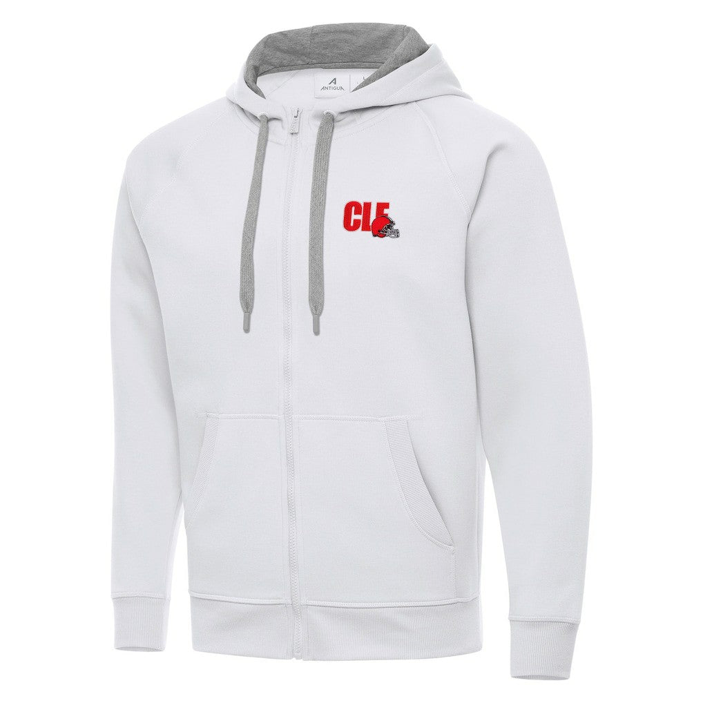 Men's  Antigua Victory Full-Zip Hoodie - Cleveland Browns Hoodies