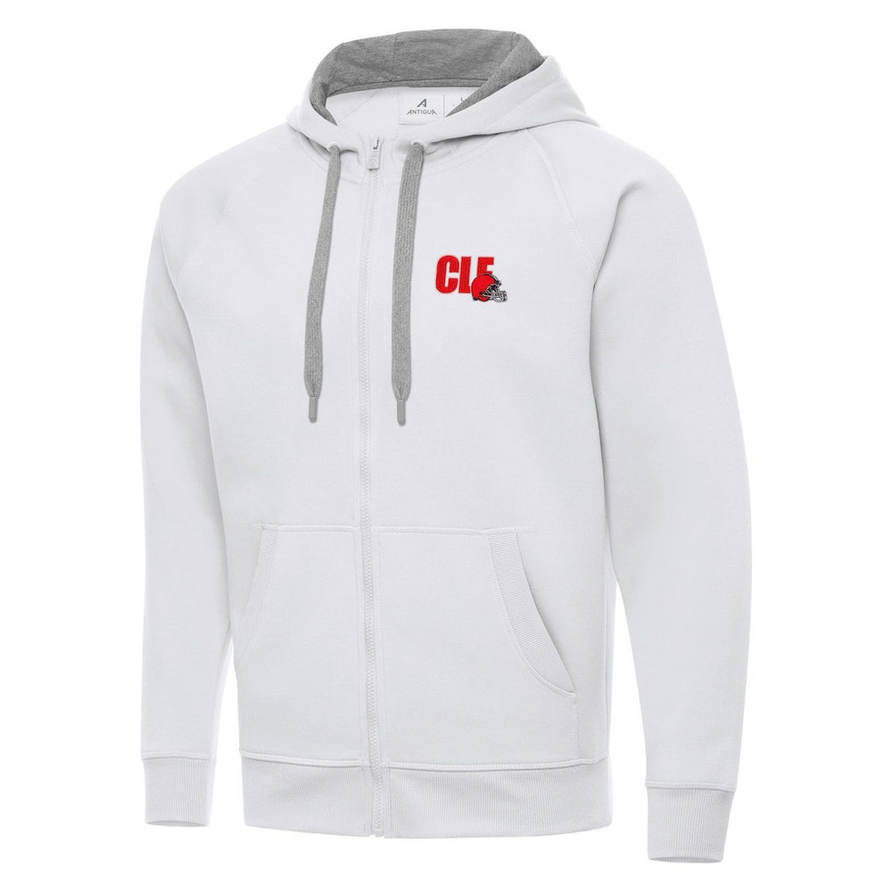 Men's  Antigua Victory Full-Zip Hoodie - Cleveland Browns Hoodies