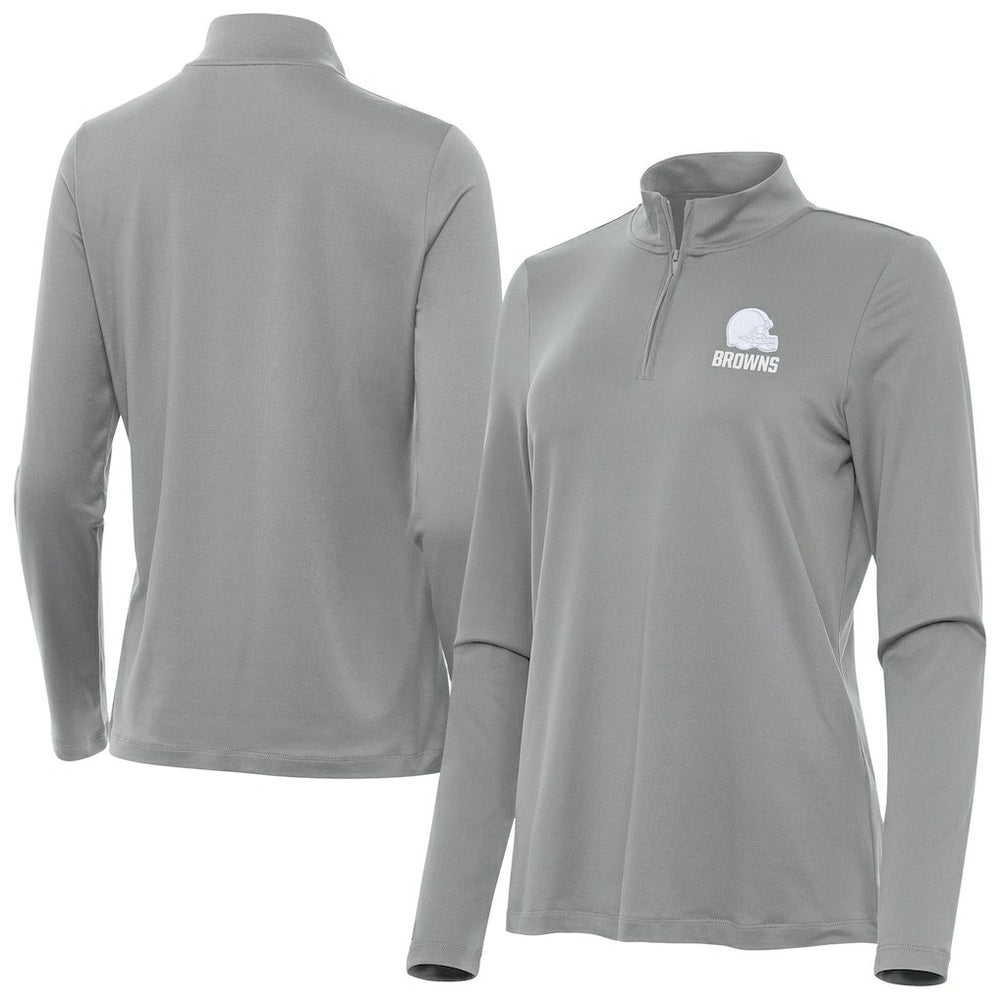Antigua Women's Reprocess Quarter-Zip Top - Cleveland Browns Tops