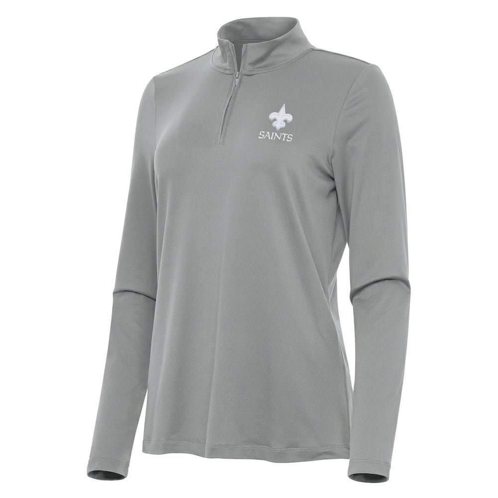Antigua Women's Reprocess Quarter-Zip Top - New Orleans Saints Tops