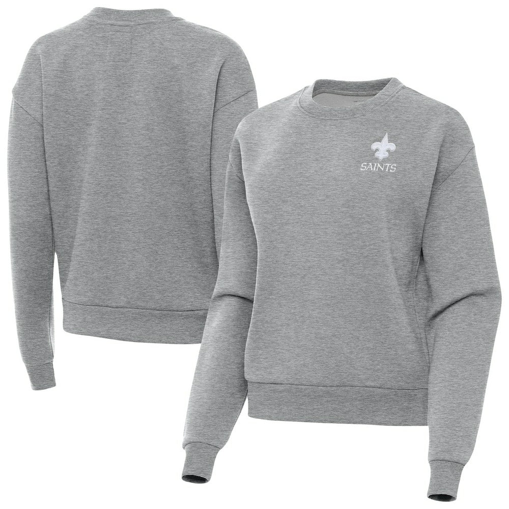 Antigua Women's Victory Crew Pullover Sweatshirt - New Orleans Saints Pullover