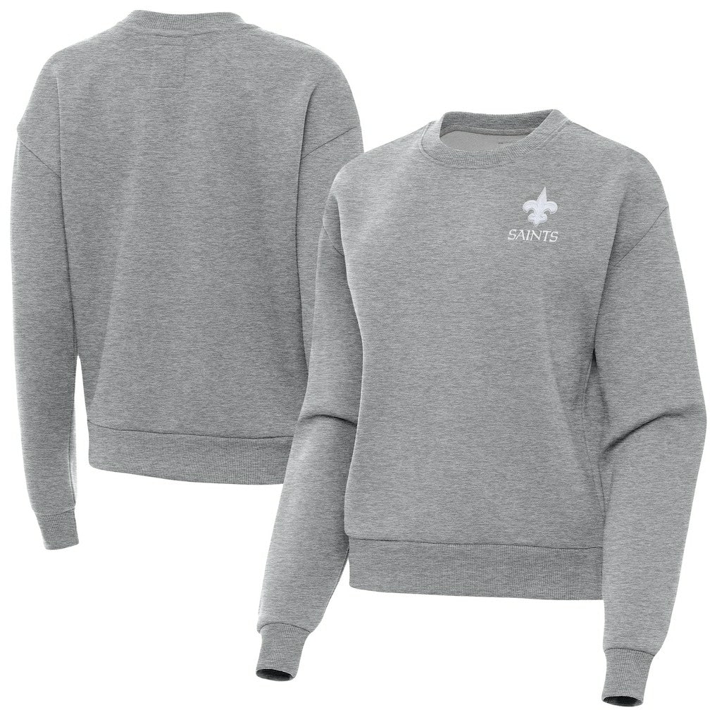 Antigua Women's Victory Crew Pullover Sweatshirt - New Orleans Saints Pullover