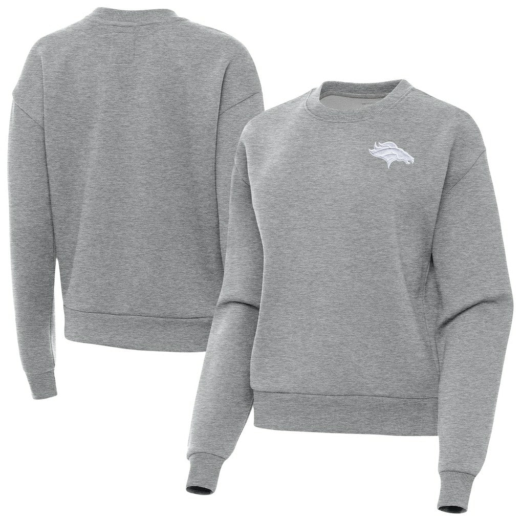 Antigua Women's Victory Crew Pullover Sweatshirt - Denver Broncos Pullover