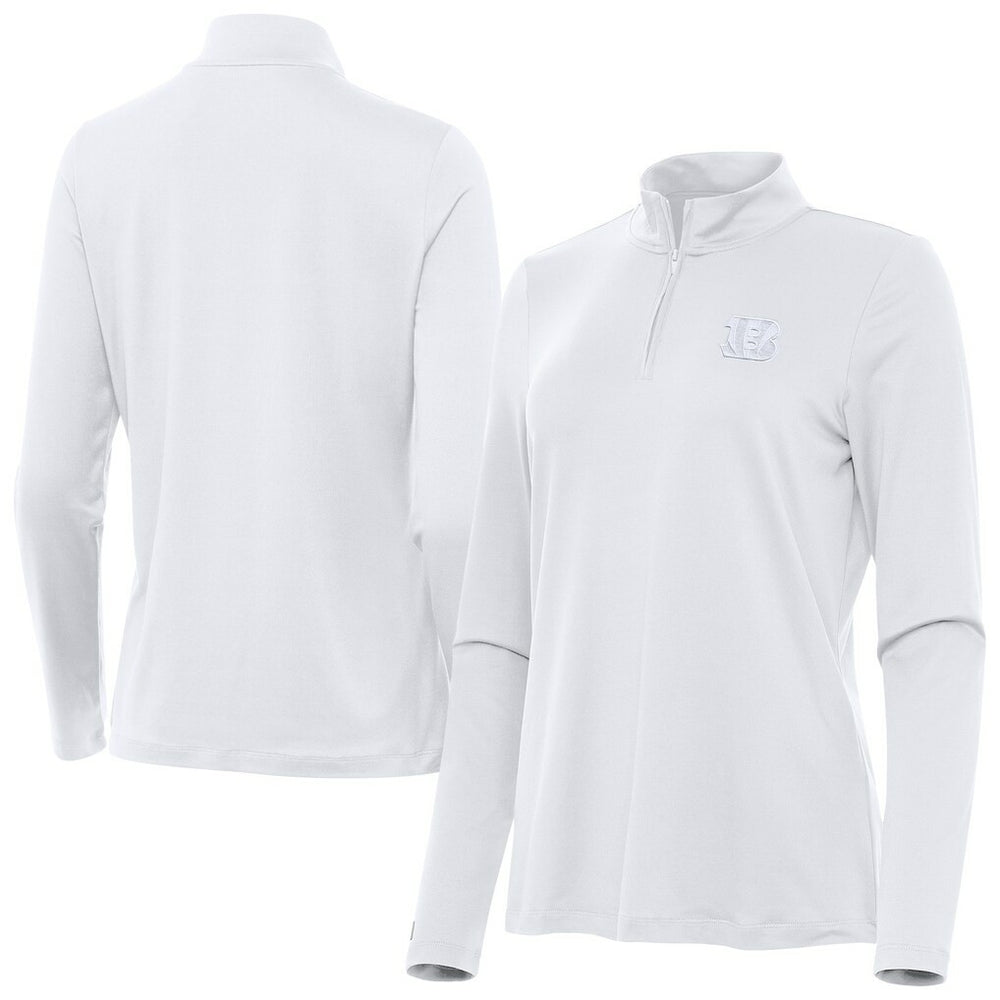 Antigua Women's Reprocess Quarter-Zip Top - Cincinnati Bengals Tops