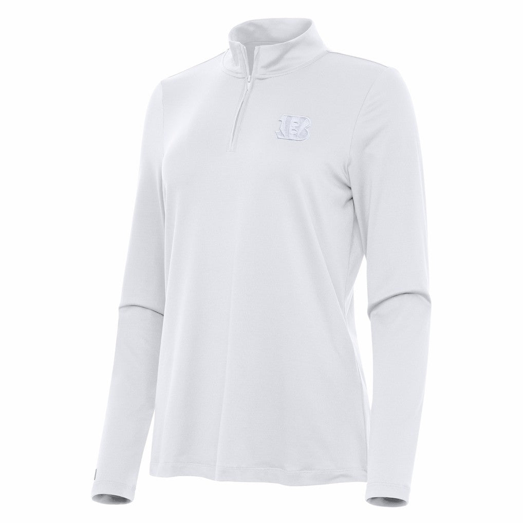 Antigua Women's Reprocess Quarter-Zip Top - Cincinnati Bengals Tops