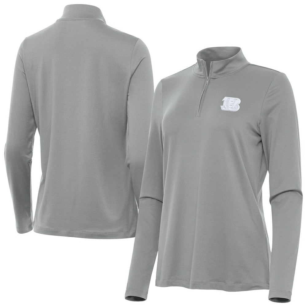 Antigua Women's Reprocess Quarter-Zip Top - Cincinnati Bengals Tops