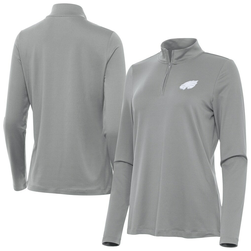 Antigua Women's Reprocess Quarter-Zip Top - Philadelphia Eagles Tops