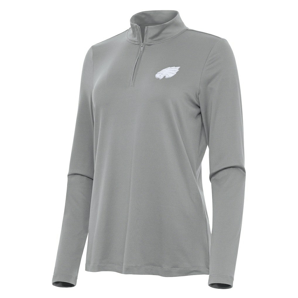 Antigua Women's Reprocess Quarter-Zip Top - Philadelphia Eagles Tops