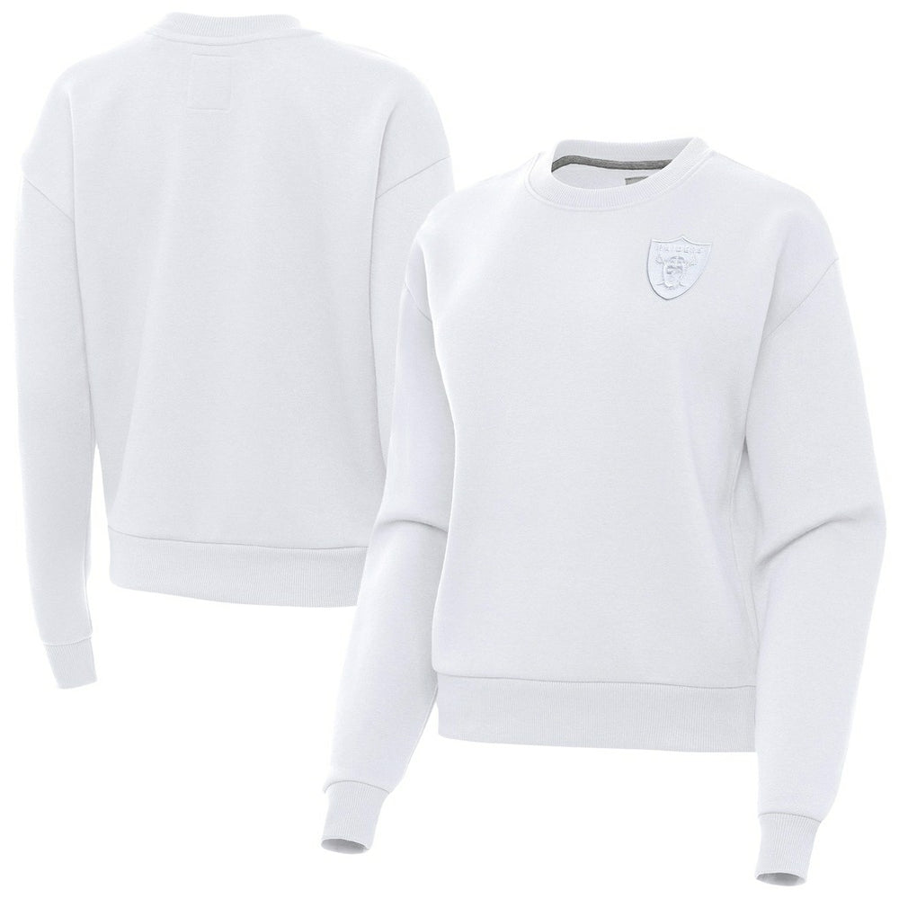 Antigua Women's Victory Crew Pullover Sweatshirt - Las Vegas Raiders Pullover