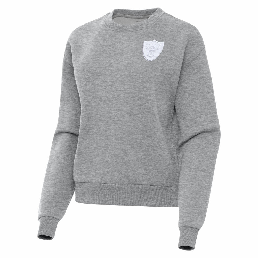 Antigua Women's Victory Crew Pullover Sweatshirt - Las Vegas Raiders Pullover