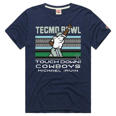 Michael Irvin  Homage Unisex Tecmo Bowl Retired Player Graphic Tri-Blend T-Shirt - Dallas Cowboys T-shirts