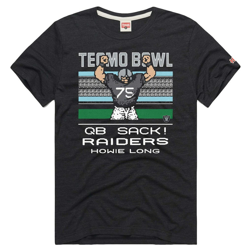 Howie Long  Homage Unisex Tecmo Bowl Retired Player Graphic Tri-Blend T-Shirt - Las Vegas Raiders T-shirts