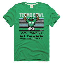Reggie White  Homage Unisex Tecmo Bowl Retired Player Graphic Tri-Blend T-Shirt - Philadelphia Eagles T-shirts