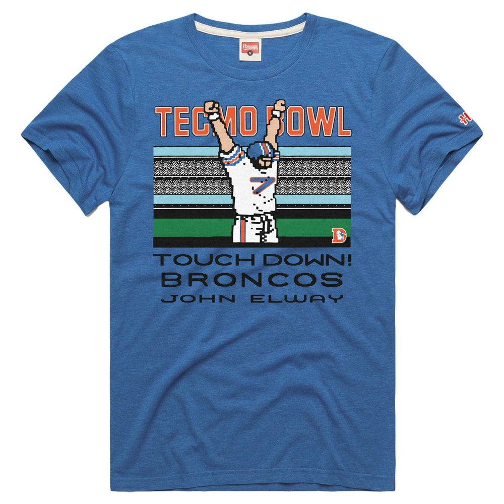 John Elway  Homage Unisex Tecmo Bowl Retired Player Graphic Tri-Blend T-Shirt - Denver Broncos T-shirts