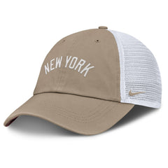 Khaki/White New York Yankees Nike Unisex Mother's Day Club Trucker Adjustable Hat
