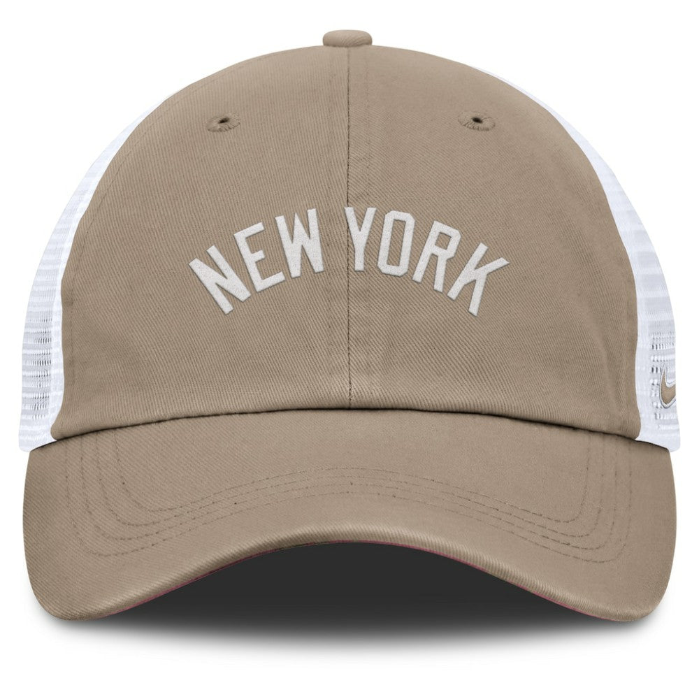 Khaki/White New York Yankees Nike Unisex Mother's Day Club Trucker Adjustable Hat