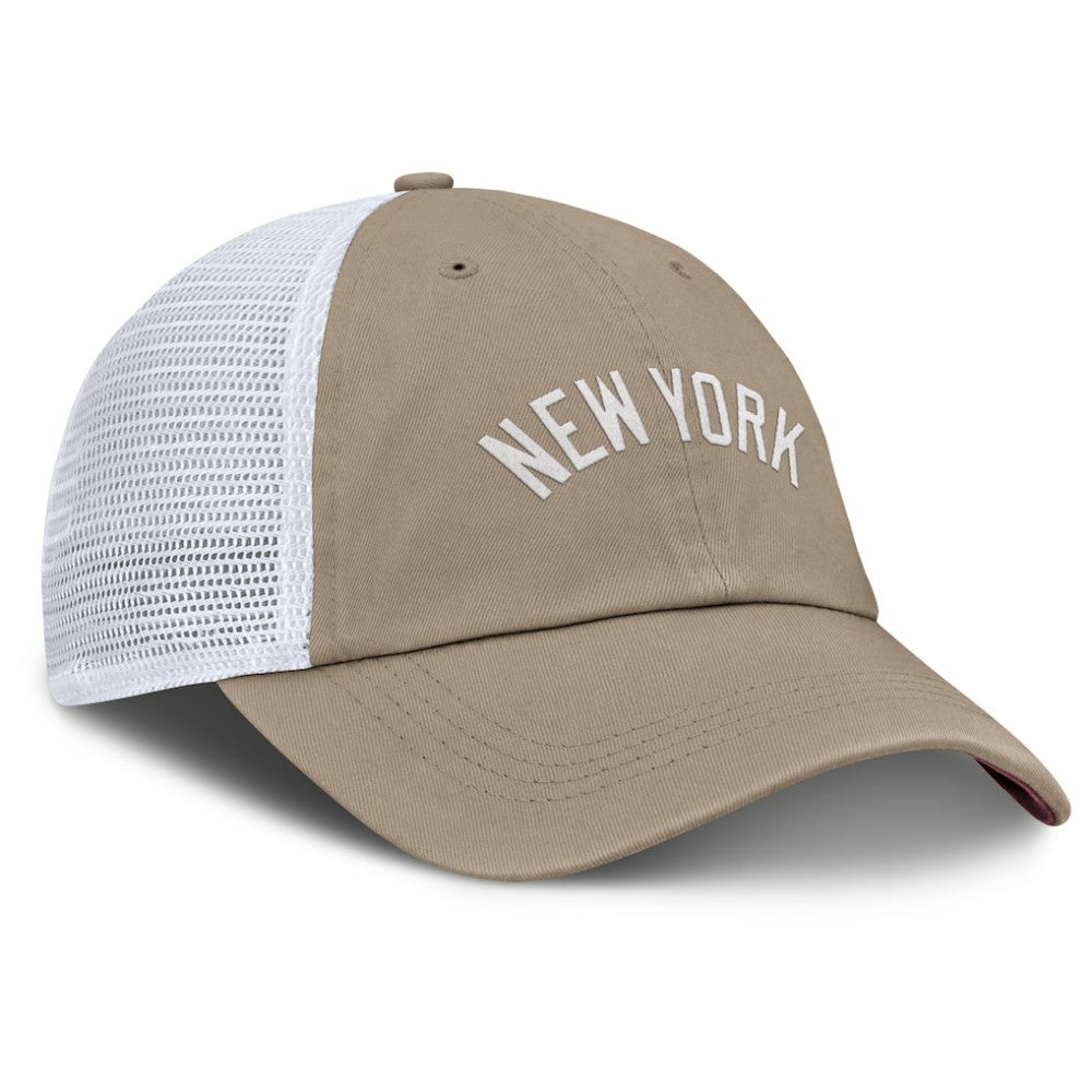 Khaki/White New York Yankees Nike Unisex Mother's Day Club Trucker Adjustable Hat