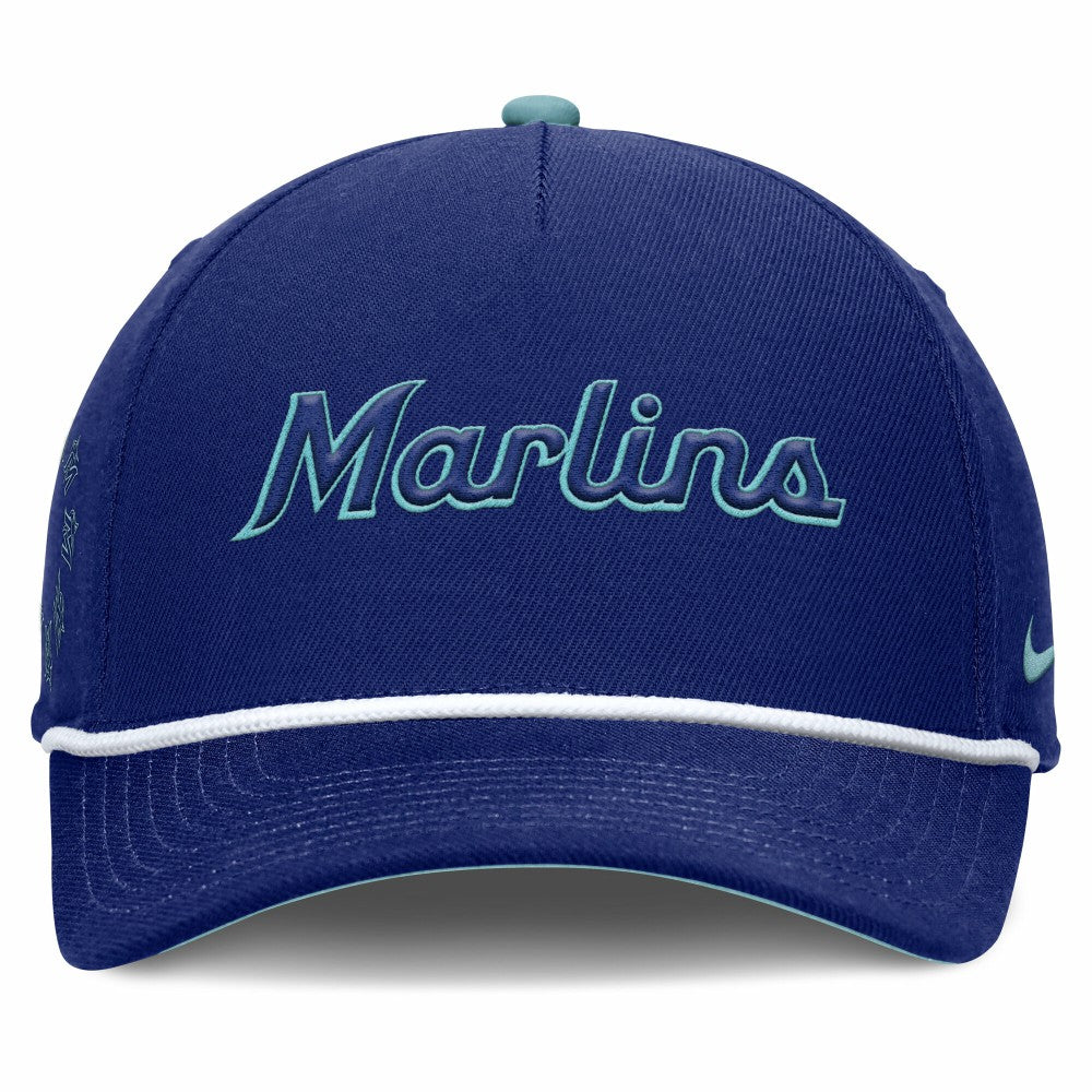 Royal Miami Marlins Nike Father's Day Rise Adjustable Hat