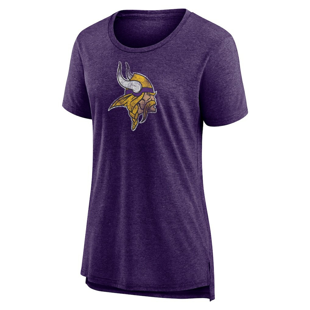 Women's Distressed Tri-Blend T-Shirt - Minnesota Vikings T-shirts