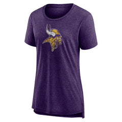 Women's Distressed Tri-Blend T-Shirt - Minnesota Vikings T-shirts