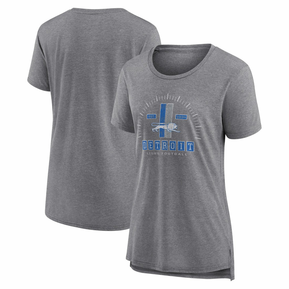 Women's Vintage Graphic Tri-Blend Scoop Neck T-Shirt - Detroit Lions T-shirts