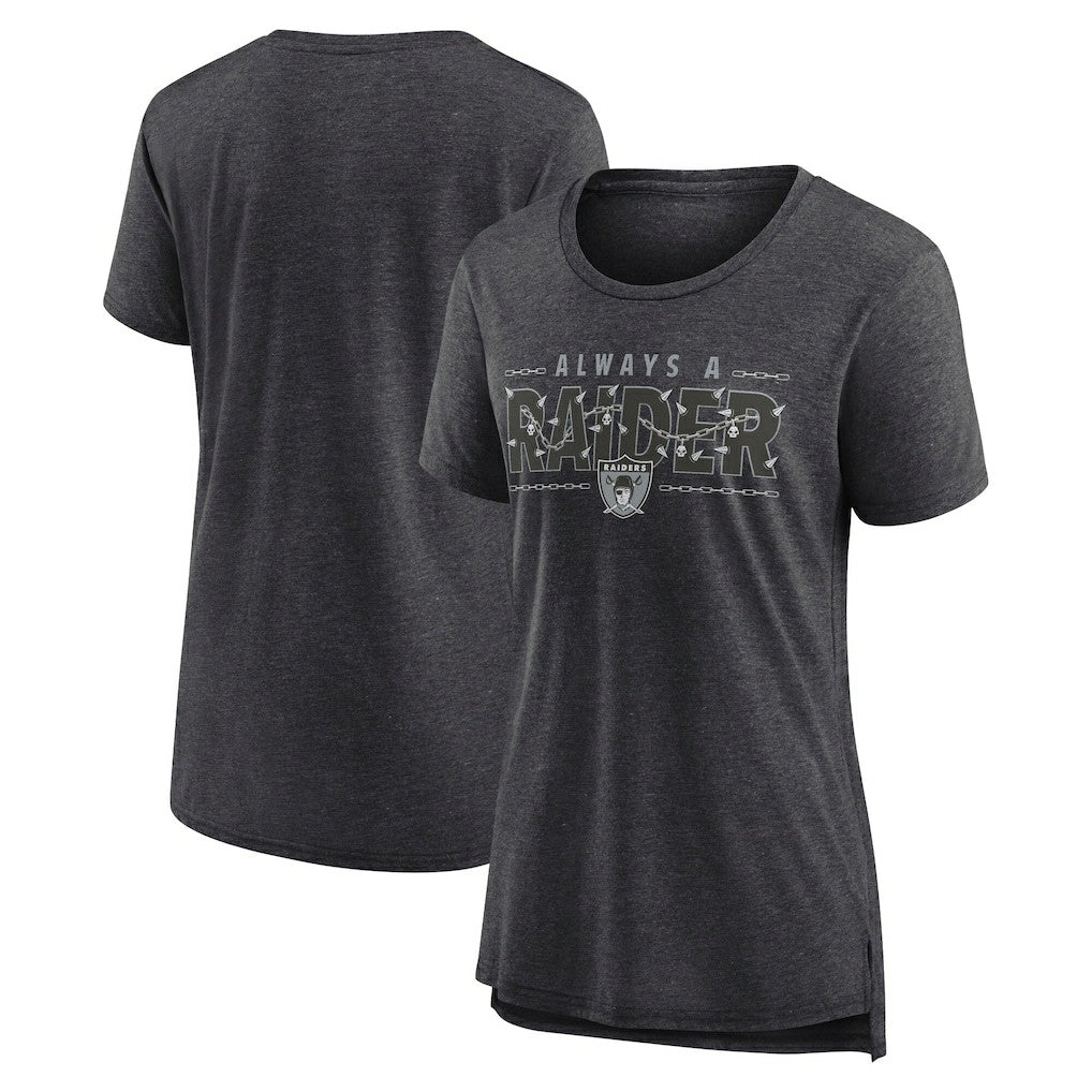 Women's Vintage Graphic Tri-Blend Scoop Neck T-Shirt - Las Vegas Raiders T-shirts