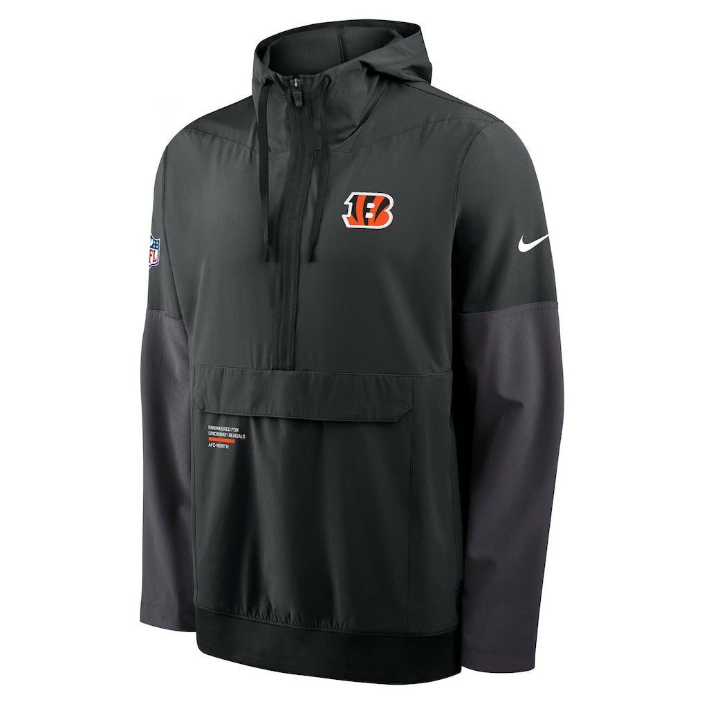 Sideline Anorak Half-Zip Hoodie Jacket - Cincinnati Bengals Hoodies