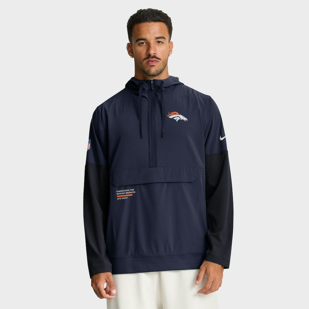 Sideline Anorak Half-Zip Hoodie Jacket - Denver Broncos Hoodies