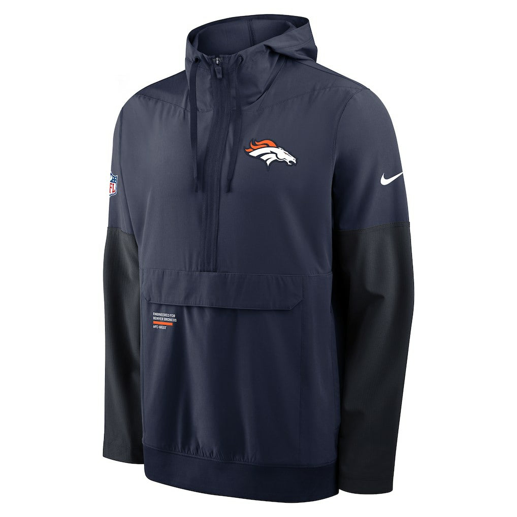 Sideline Anorak Half-Zip Hoodie Jacket - Denver Broncos Hoodies