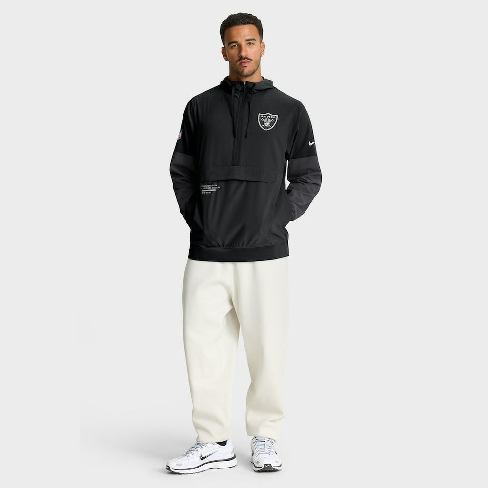 Sideline Anorak Half-Zip Hoodie Jacket - Las Vegas Raiders Hoodies