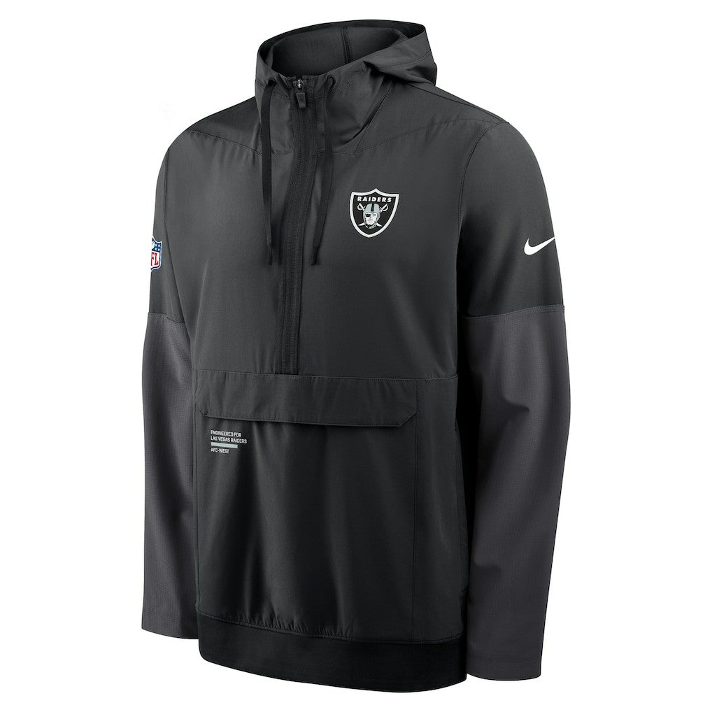 Sideline Anorak Half-Zip Hoodie Jacket - Las Vegas Raiders Hoodies