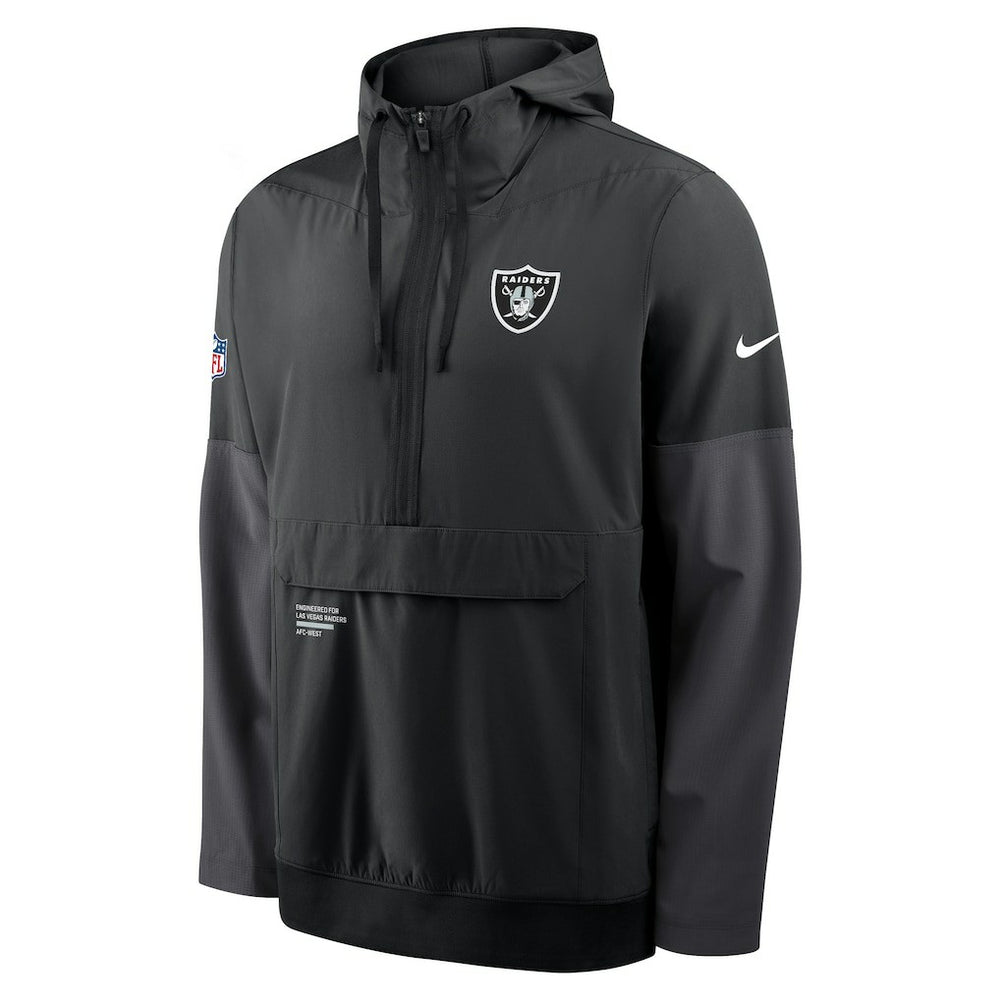 Sideline Anorak Half-Zip Hoodie Jacket - Las Vegas Raiders Hoodies