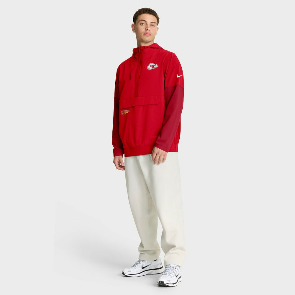 Sideline Anorak Half-Zip Hoodie Jacket - Kansas City Chiefs Hoodies