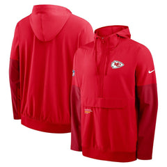 Sideline Anorak Half-Zip Hoodie Jacket - Kansas City Chiefs Hoodies