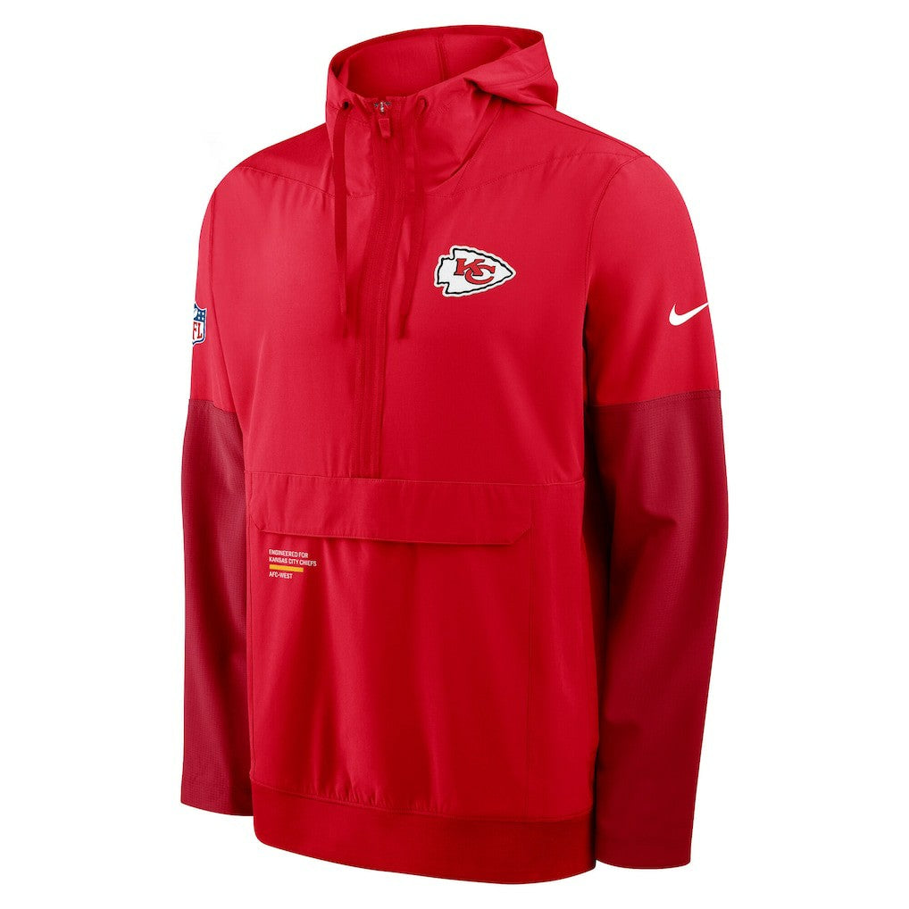 Sideline Anorak Half-Zip Hoodie Jacket - Kansas City Chiefs Hoodies